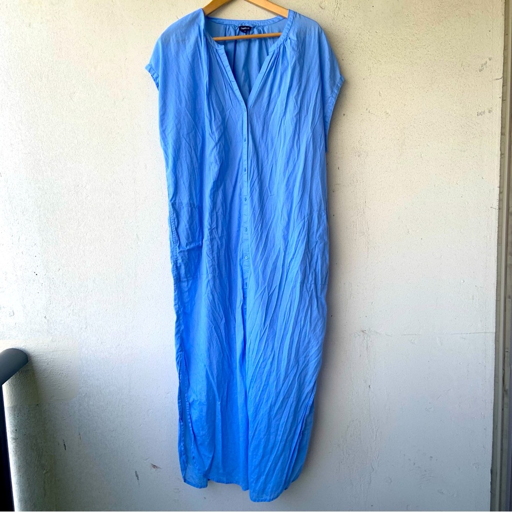 Light Blue Button-Up Maxi Dress? Top? Cover up?!